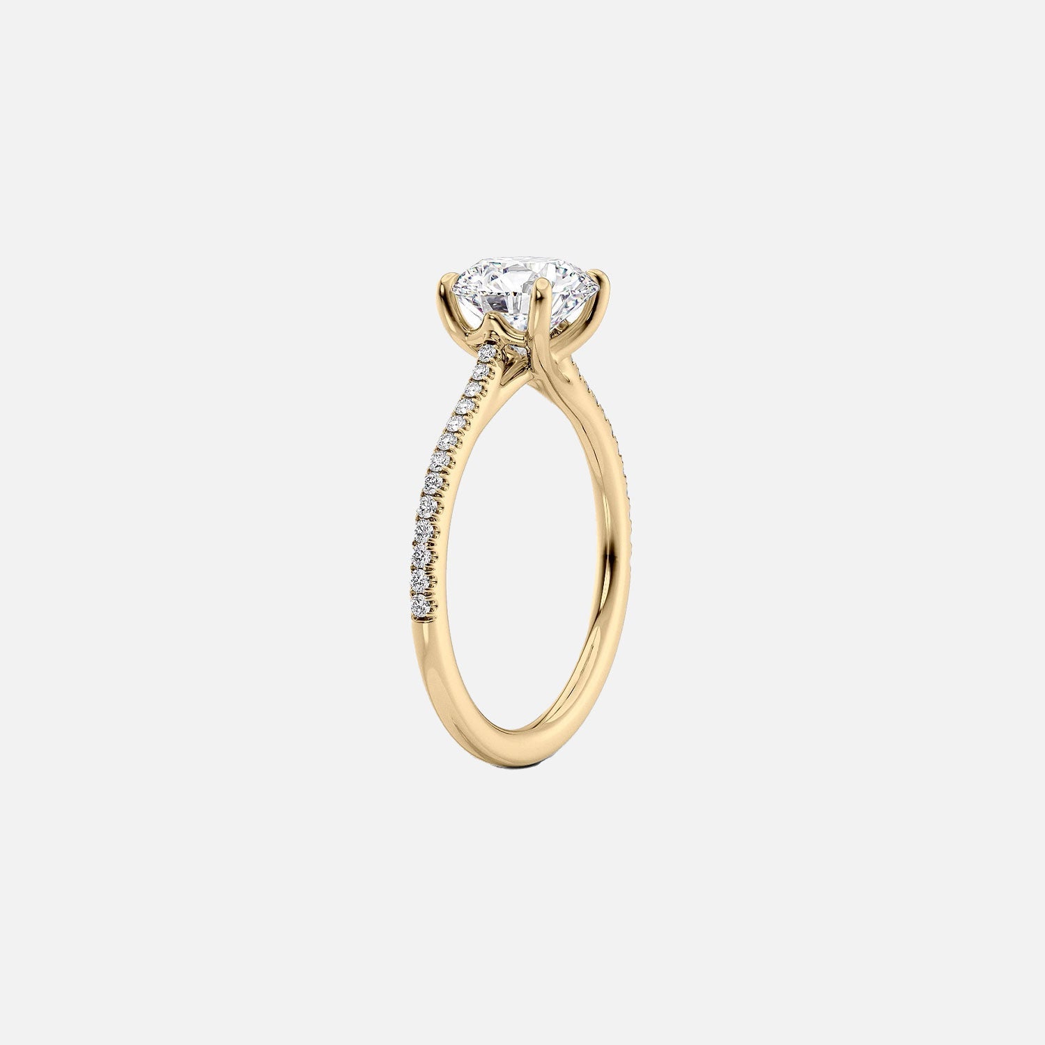  The Pave Lexie Pear Moissanite Ring 14k Yellow Gold 002