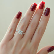  The Pave Lexie Princess Lab Diamond Ring 18k White Gold 003