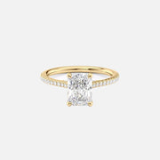  The Pave Lexie Radiant Lab Diamond Ring 18k Yellow Gold 001