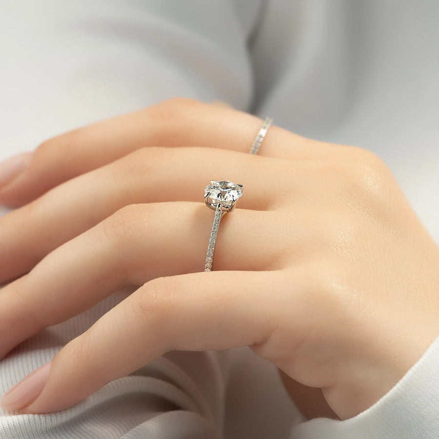  The Pave Lexie Round Moissanite Ring 18k White Gold 004 Final