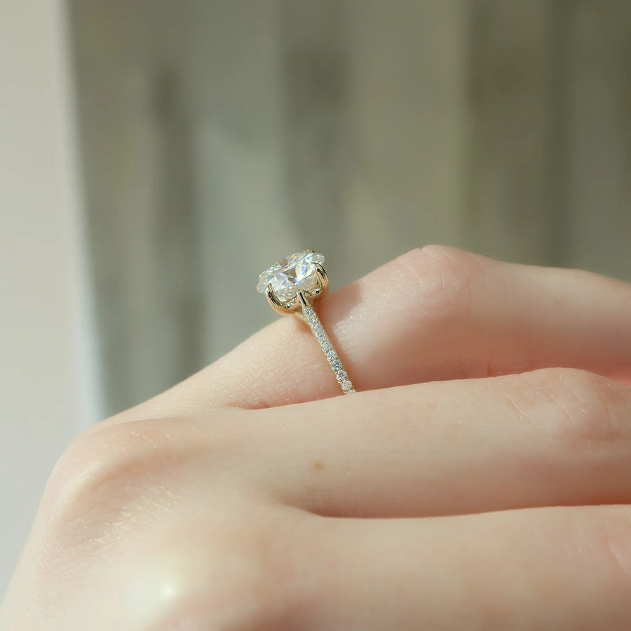  The Pave Lexie Round Moissanite Ring 18k Yellow Gold 004 Final