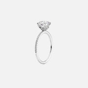  The Pave Lily Pear Lab Diamond Ring 14k White Gold 002