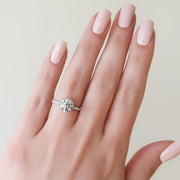  The Pave Lily Round Lab Diamond Ring 18k White Gold 003 Final