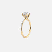  The Pave Lisa Marquise Lab Diamond Ring 14k Yellow Gold 002