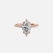  The Pave Lisa Marquise Lab Diamond Ring 18k Rose Gold 001