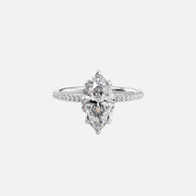  The Pave Lisa Marquise Lab Diamond Ring 18k White Gold 001