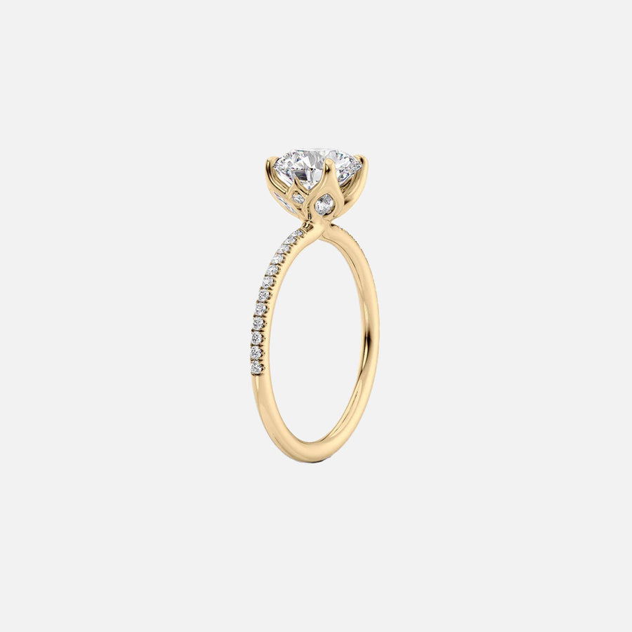  The Pave Lisa Marquise Lab Diamond Ring 18k Yellow Gold 002