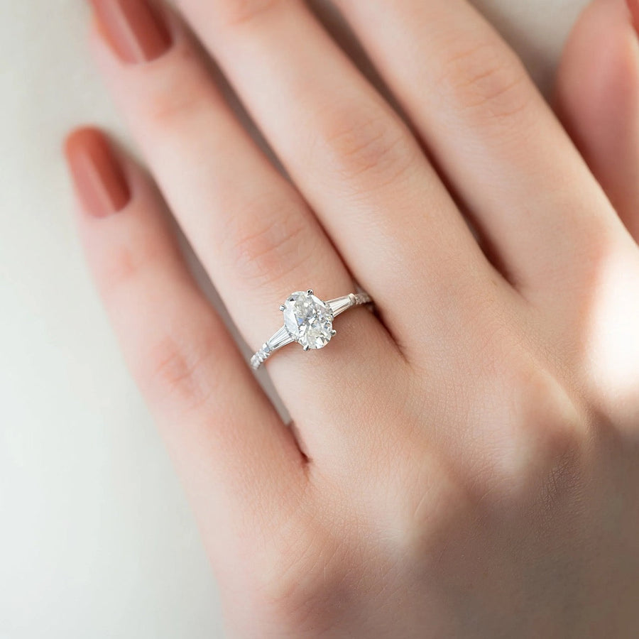  The Pave Liv Oval Lab Diamond Ring 18k White Gold 003