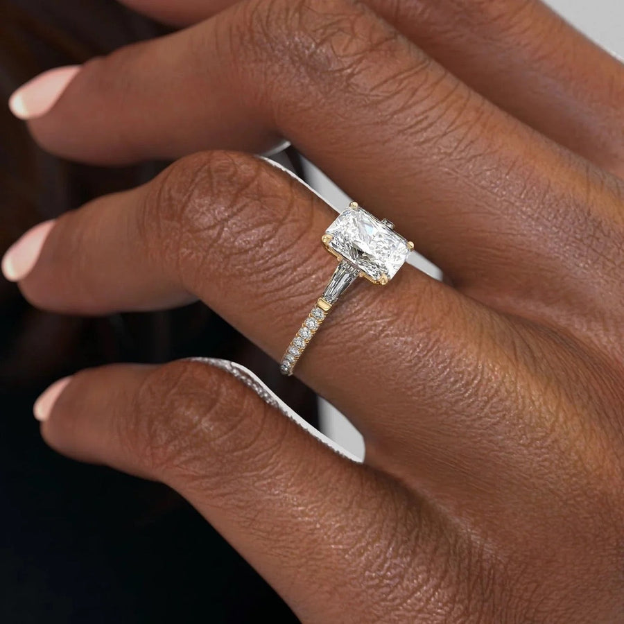  The Pave Liv Radiant Moissanite Ring 14k Yellow Gold 004 Final
