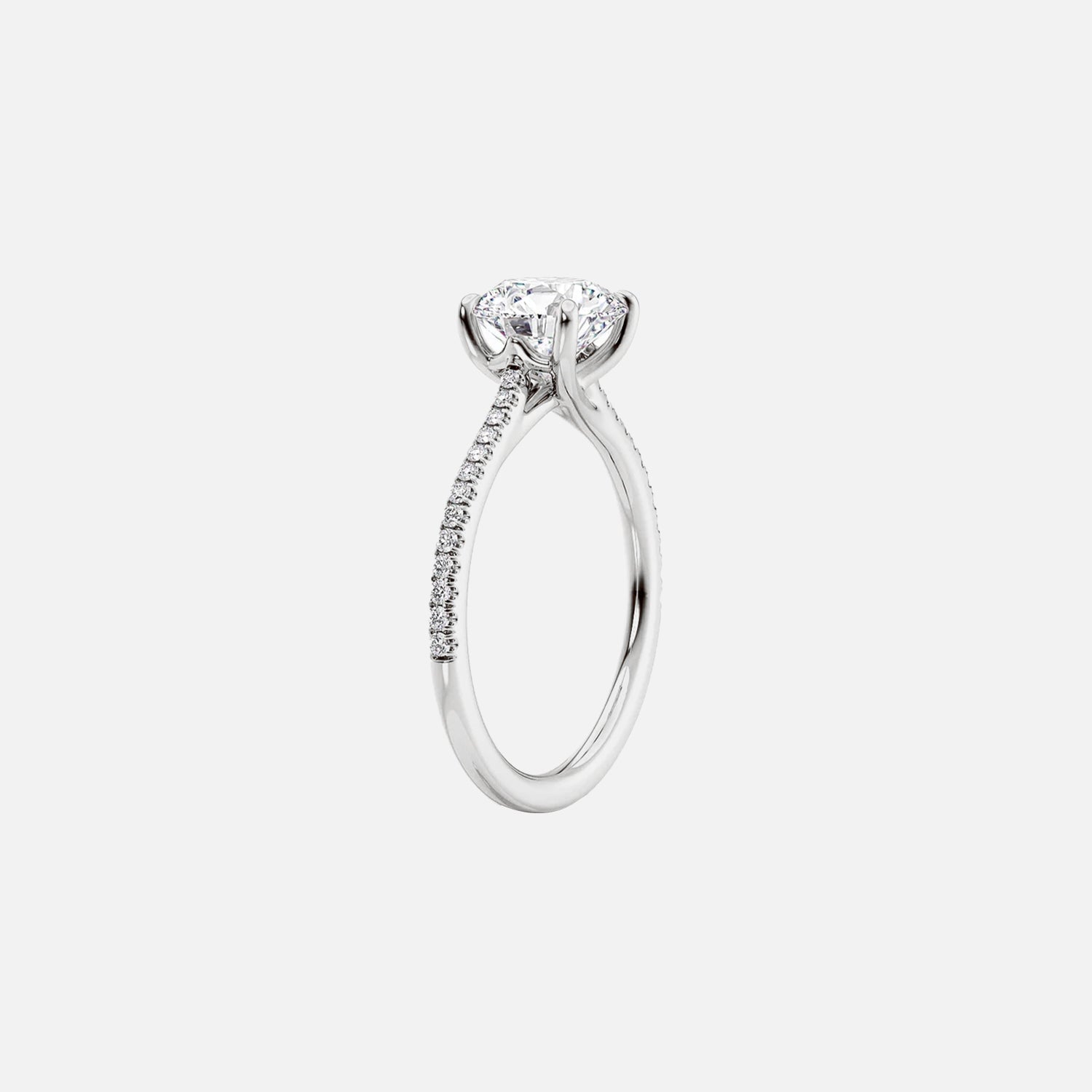 The Pave Lotus Emerald Moissanite Ring - KNT - Engagement Rings, Wedding Bands & Fine Jewelry