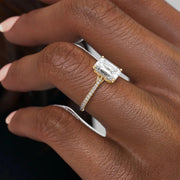 The Pave Lotus Emerald Moissanite Ring - KNT - Engagement Rings, Wedding Bands & Fine Jewelry