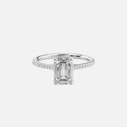 The Pave Lotus Emerald Moissanite Ring - KNT - Engagement Rings, Wedding Bands & Fine Jewelry