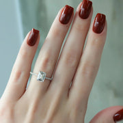 The Pave Lotus Emerald Moissanite Ring - KNT - Engagement Rings, Wedding Bands & Fine Jewelry