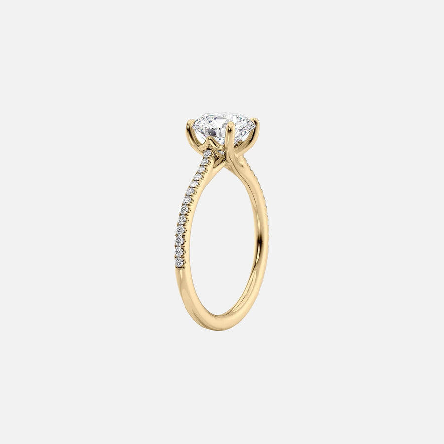The Pave Lotus Emerald Moissanite Ring - KNT - Engagement Rings, Wedding Bands & Fine Jewelry
