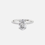 The Pave Lotus Oval Moissanite Ring - KNT - Engagement Rings, Wedding Bands & Fine Jewelry