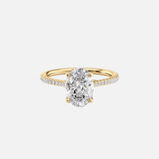 The Pave Lotus Oval Moissanite Ring - KNT - Engagement Rings, Wedding Bands & Fine Jewelry
