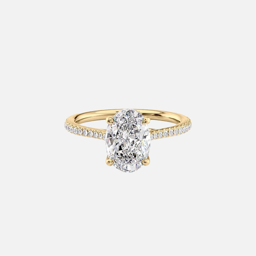 The Pave Lotus Oval Moissanite Ring - KNT - Engagement Rings, Wedding Bands & Fine Jewelry