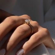 The Pave Lotus Oval Moissanite Ring - KNT - Engagement Rings, Wedding Bands & Fine Jewelry