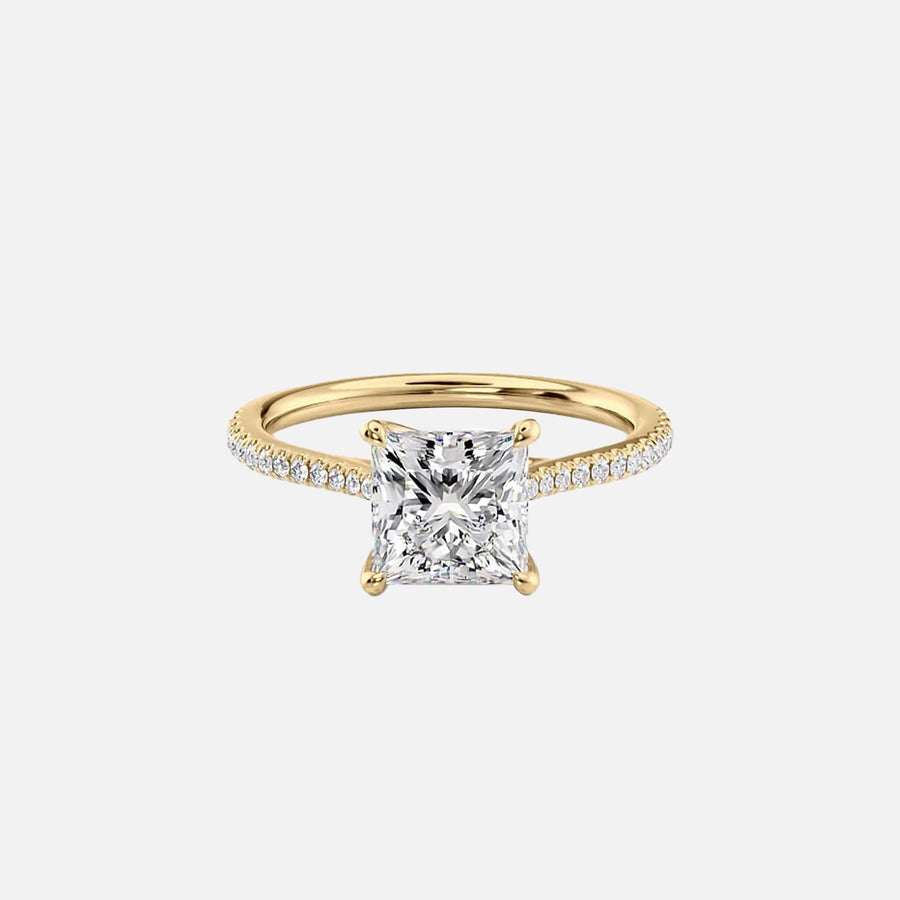 The Pave Lotus Princess Moissanite Ring - KNT - Engagement Rings, Wedding Bands & Fine Jewelry