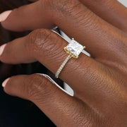 The Pave Lotus Princess Moissanite Ring - KNT - Engagement Rings, Wedding Bands & Fine Jewelry