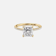 The Pave Lotus Princess Moissanite Ring - KNT - Engagement Rings, Wedding Bands & Fine Jewelry