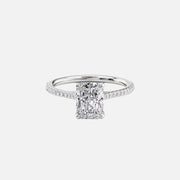 The Pave Lotus Radiant Moissanite Ring - KNT - Engagement Rings, Wedding Bands & Fine Jewelry