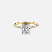 The Pave Lotus Radiant Moissanite Ring - KNT - Engagement Rings, Wedding Bands & Fine Jewelry