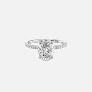 The Pave Luna Oval Lab Diamond Ring 18k White Gold 001