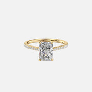  The Pave Madison Radiant Lab Diamond Ring 18k Yellow Gold 001