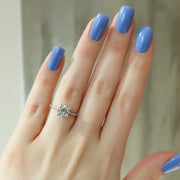  The Pave Maia Cushion Lab Diamond Ring 18k White Gold 003