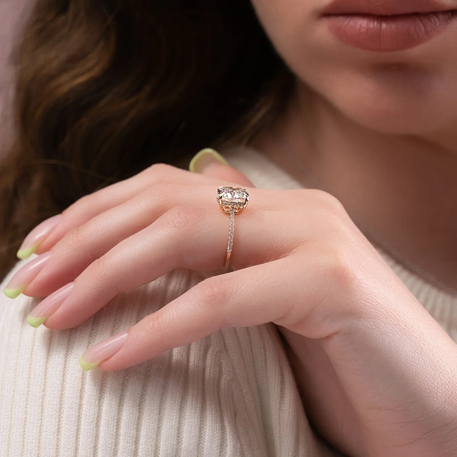  The Pave Maia Cushion Moissanite Ring 18k Rose Gold 003 Final