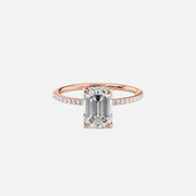  The Pave Maia Emerald Lab Diamond Ring 14k Rose Gold 001