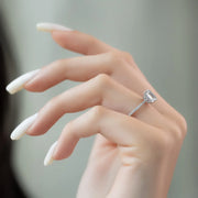  The Pave Maia Emerald Lab Diamond Ring 14k White Gold 004 Final