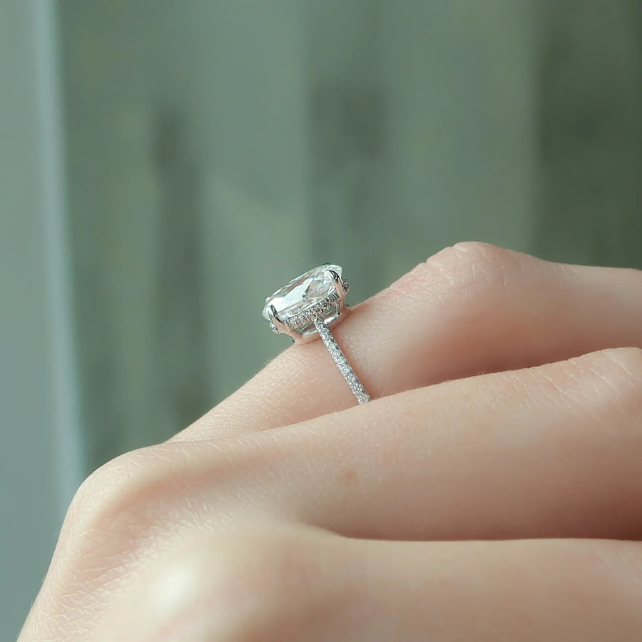  The Pave Maia Oval Lab Diamond Ring 18k White Gold 003