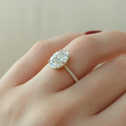  The Pave Maia Oval Lab Diamond Ring 18k Yellow Gold 003