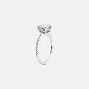  The Pave Maia Round Lab Diamond Ring 18k White Gold 002
