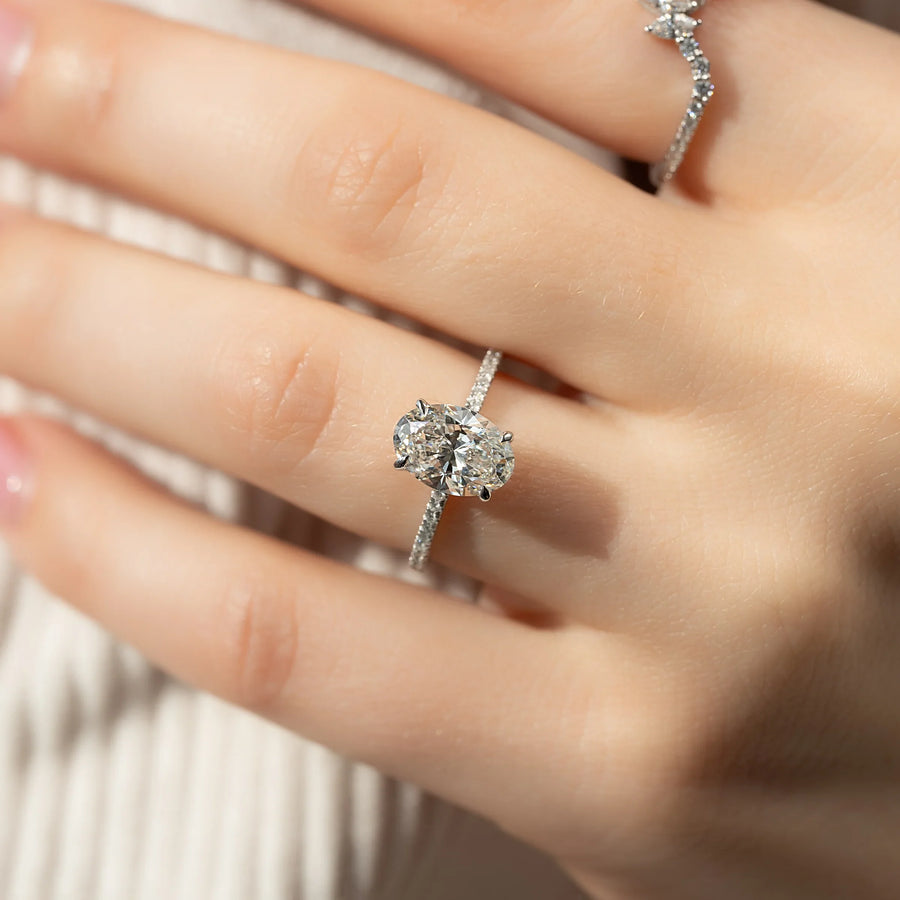  The Pave Margot Oval Lab Diamond Ring 14k White Gold 003 Final
