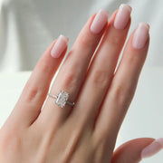  The Pave Margot Radiant Lab Diamond Ring 14k White Gold 003