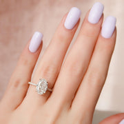  The Pave Natalie Oval Lab Diamond Ring 14k Rose Gold 003