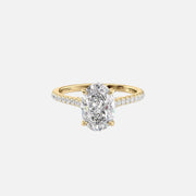 The Pave Natalie Oval Lab Diamond Ring 14k Yellow Gold 001