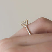  The Pave Nelly Emerald Moissanite Ring 14k Yellow Gold 004 Final