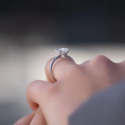  The Pave Nelly Oval Lab Diamond Ring 18k White Gold 003