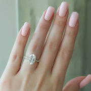  The Pave Nelly Oval Lab Diamond Ring 18k White Gold 004 Final