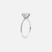  The Pave Nelly Pear Lab Diamond Ring 14k White Gold 002