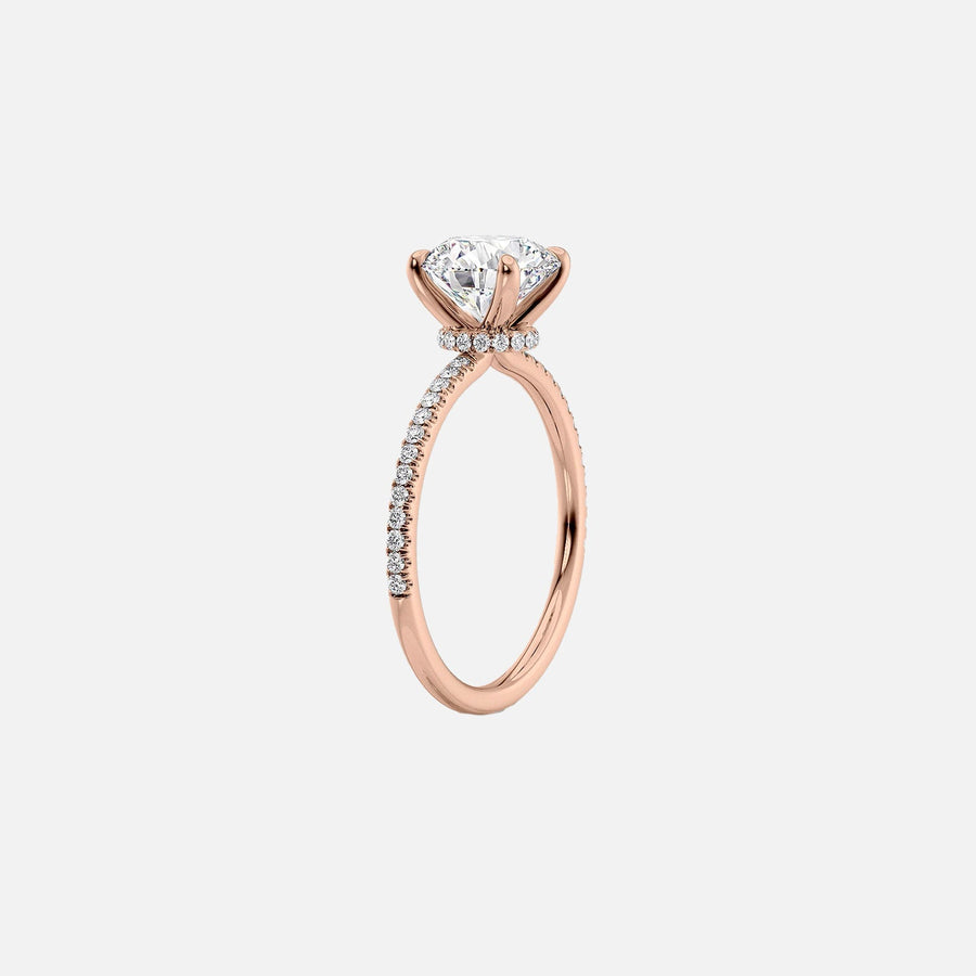  The Pave Nelly Pear Lab Diamond Ring 18k Rose Gold 002