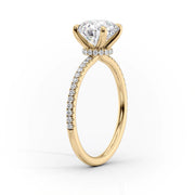  The Pave Nelly Round Lab Diamond Ring 18k Yellow Gold 002 Final