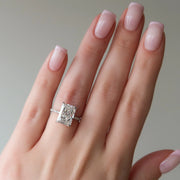  The Pave Sarah Radiant Lab Diamond Ring 14k White Gold 003 Final