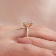  The Pave Sarah Radiant Lab Diamond Ring 18k Rose Gold 004 Final