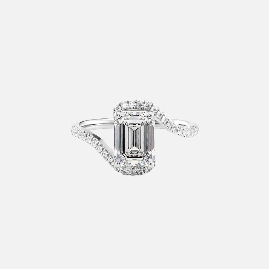  The Pave Skyler Emerald Lab Diamond Ring 18k White Gold 001 1d5fa0a3-7292-41db-b027-2a05b90f826c
