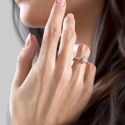  The Pave Twig Emerald Lab Diamond Ring 18k Yellow Gold 003